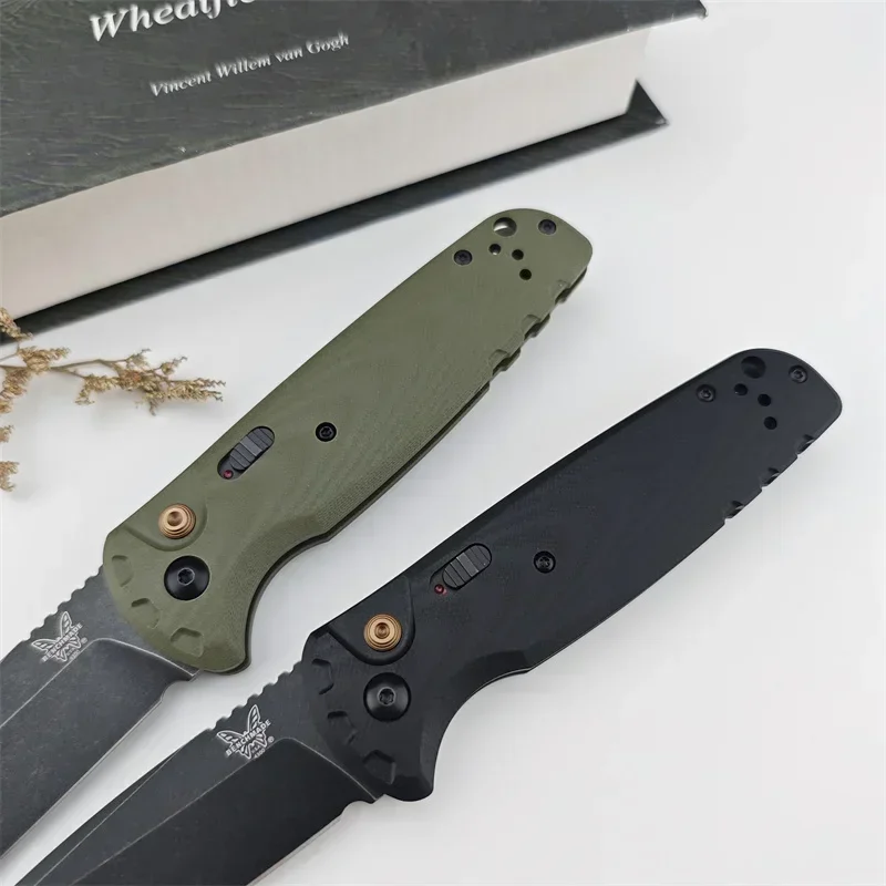 BM4300 Outdoor Multi-function folding knife D2 Blade G10 Handle Camping Trekking self-defense Tactical hunting EDC folding knife