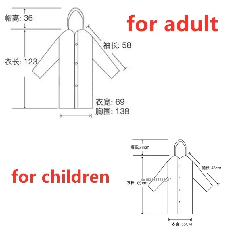 Children Rain Poncho Non-Disposable Travel Rain Gear Coat Outdoor Hiking Accessories Child Raincoat Kids Rainwear Waterproof