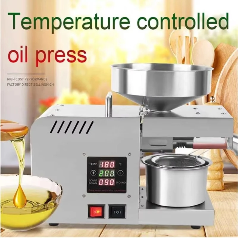 Intelligent Oil Press Machine 3-5KG/H Stainless Steel Edible Oil Press Peanut/Sesame Press Edible Oil DIY Kitchen Household