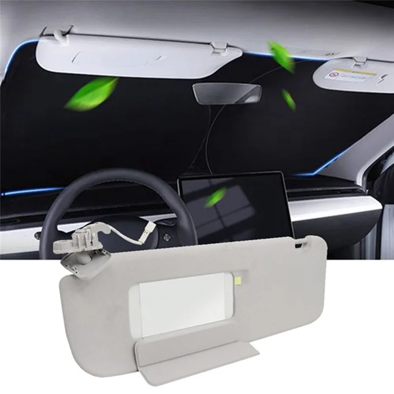 

Compact Car Left Side Drive Sunvisor Sunshade Accessories For Tesla Model 3 2017-2023 Sun Visor With Mirror Light 149040631D 149