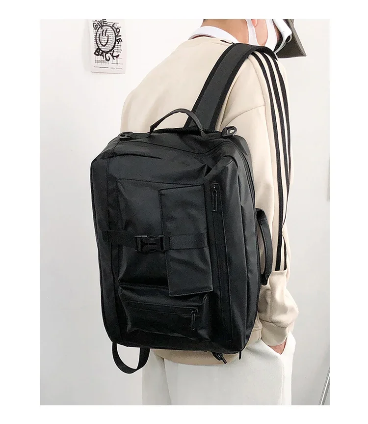 Borsa da uomo a tracolla in Nylon stile Streetwear borsa da viaggio in Nylon di grande capacità zaino da uomo Casual per scuola zaini per Laptop per uomo