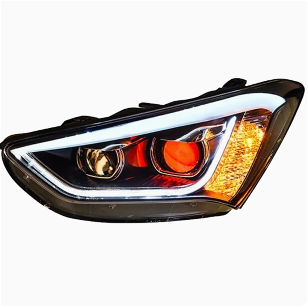 Car led front lamp Headlight assembly For Hyundai IX45 daytime running light DRL 2pcs