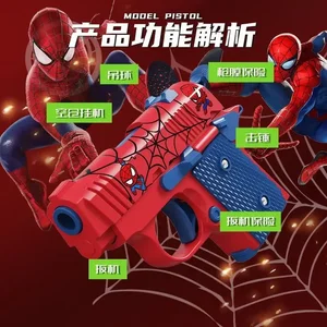 مسدس الجاذبية 3D قابل للفصل للأطفال ، أعجوبة ، الرجل العنكبوت ، الرجل الحديدي ، كابتن أمريكا ، انيمي تخفيف الضغط ، سكين الجزر ، لعب الأطفال أعلى 8 مبيعات 3D لعبة بندقية - No7