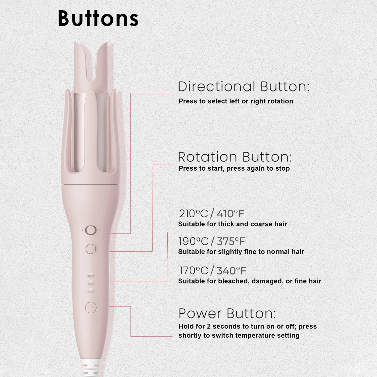 自動ヘアカーラー,28mmバレル,3つの温度モード,マイナスイオン発生器,インテリジェントタイマー,センサー