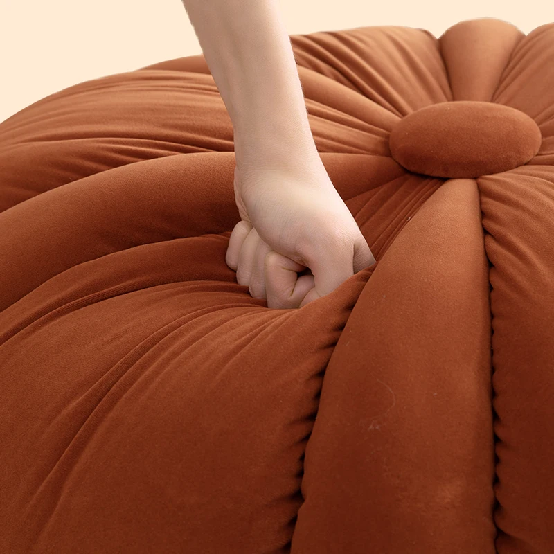Household small stool pumpkin shoe change matte fleece