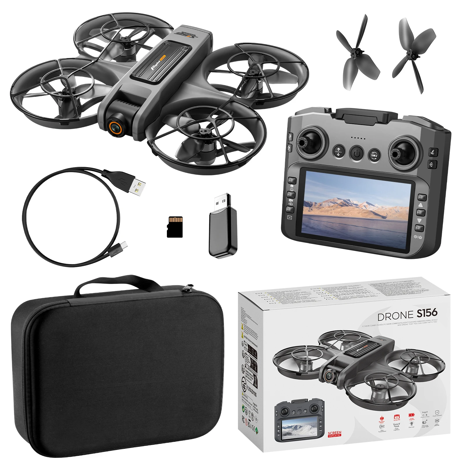 طائرة Xiaomi Drone S156 GPS 8K احترافية عالية الدقة 360 °   كاميرا مزدوجة 5G WIFI محرك بدون فرشاة لتجنب العوائق FPV لعبة كوادكوبتر قابلة للطي