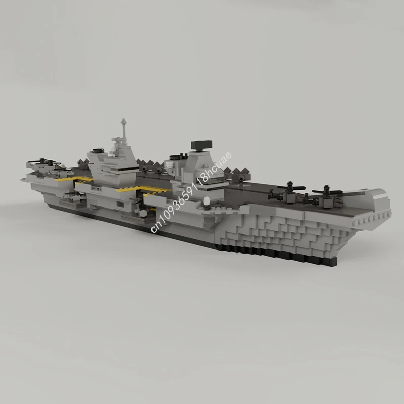 

1803pcs MOC HMS QUEEN ELIZABETH Aircraft Carrier Building Blocks Solve the problem up creativity teenager Christmas toy Gift