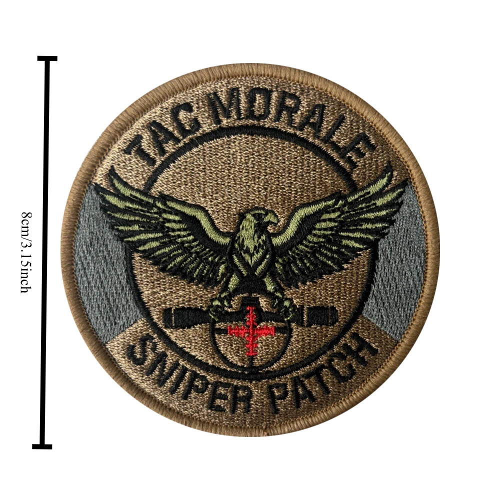 Parche táctico TAC MORALE Sniper bordado águila moral con velcro