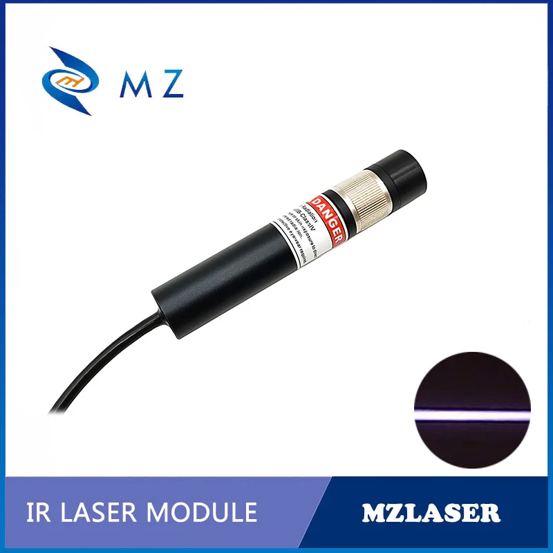 Imagem -04 - Linha Infravermelha do Módulo do Diodo do Laser da Lente Powell Ajustável Focalizando a Vida Útil D18 mm 940nm 50000 Horas com Suporte Mais Adaptador