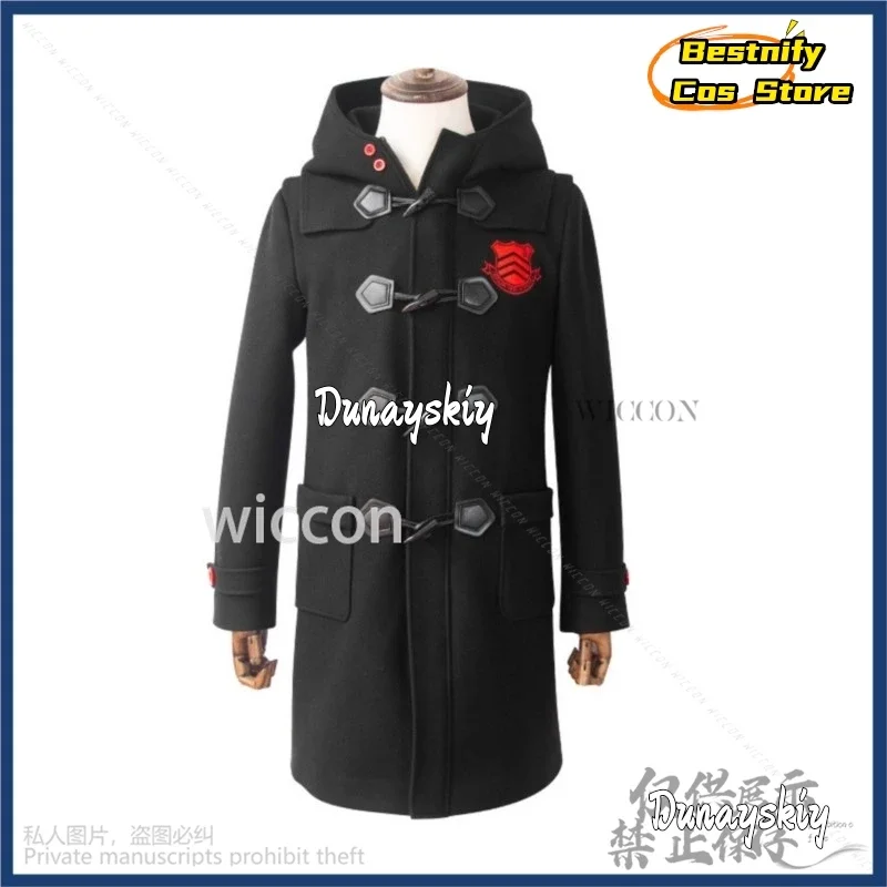 CosplayAnime Game Personaa5 Cosplay Amamiya Ren Costume Winter Black Coat Scarf Uniform Adult Man Halloween Christmas Suit Custo