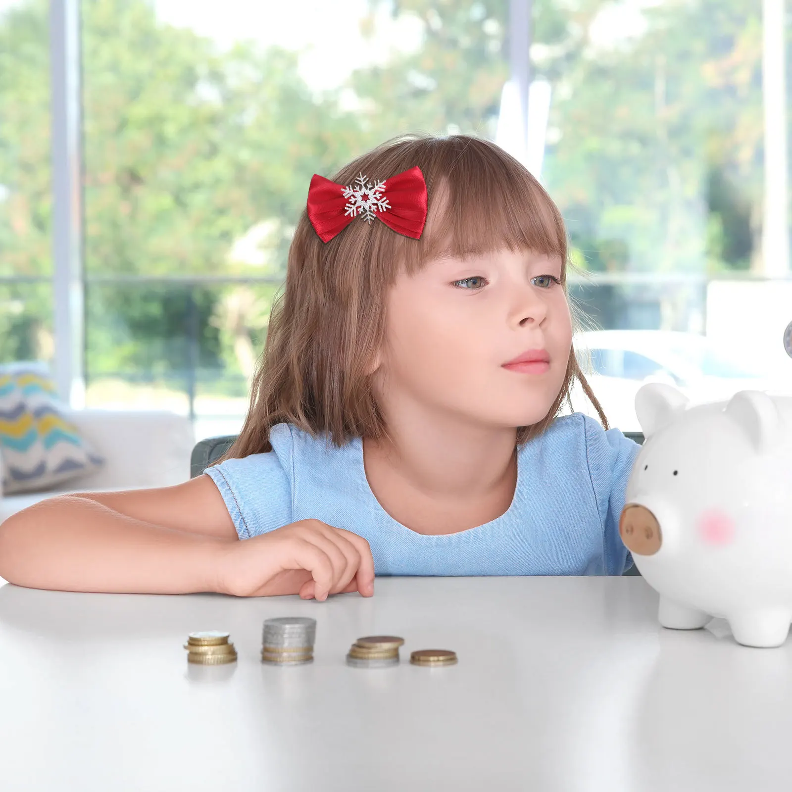 

4 шт., рождественские заколки для волос с бантиком в виде снежинок, аксессуары для волос, вечерние заколки, рождественские заколки, рождественская заколка для волос