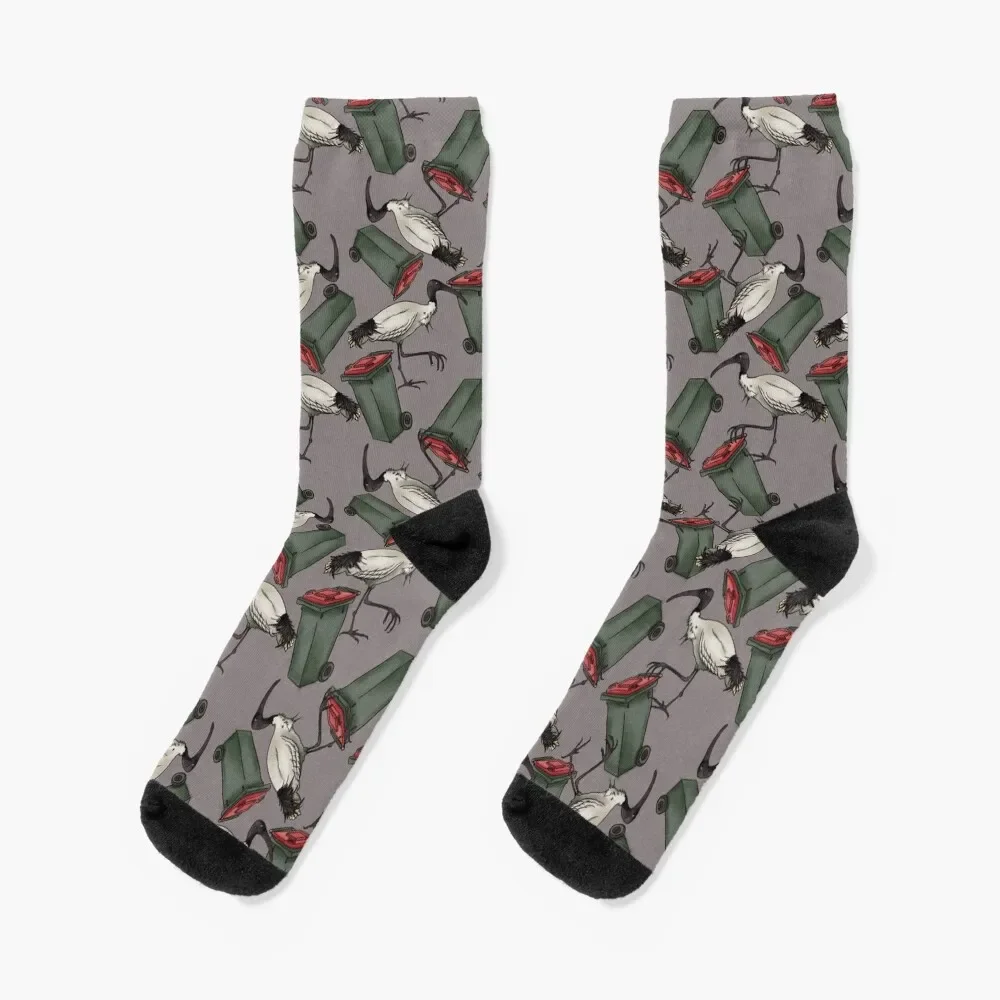 Bin Chickens - Grey Socks Lots floral Thermal man winter Socks Men's Women's