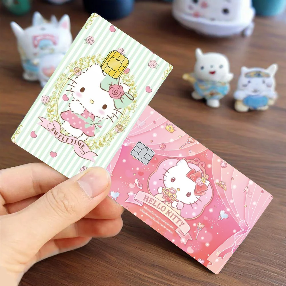 ملصقات غير لامعة لبطاقة الائتمان الكرتونية من Rilakkuma وKiiroitori لمجموعة VISA JCB و Mastercard Beautify Decorate Girl
