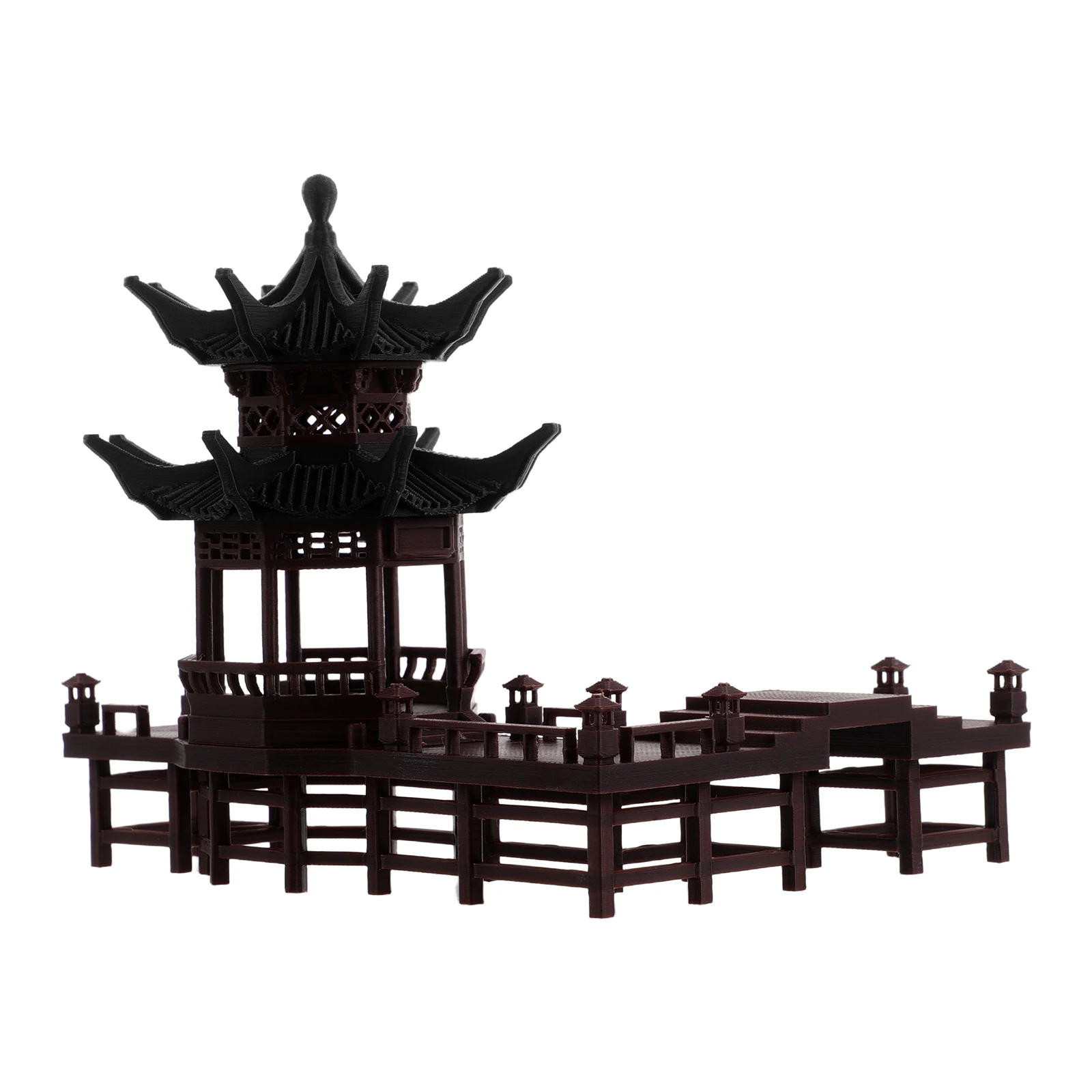 

Pavilion Decorations Aquarium Ornaments Ancient Corridor Model Building Miniature Asian Architecture Models Gazebo