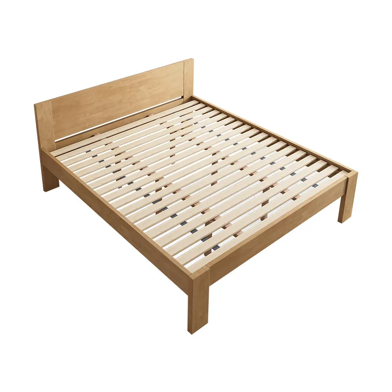 Modern simple solid wood bed 1.2m single bed simple bedroom bed furniture factory wholesale