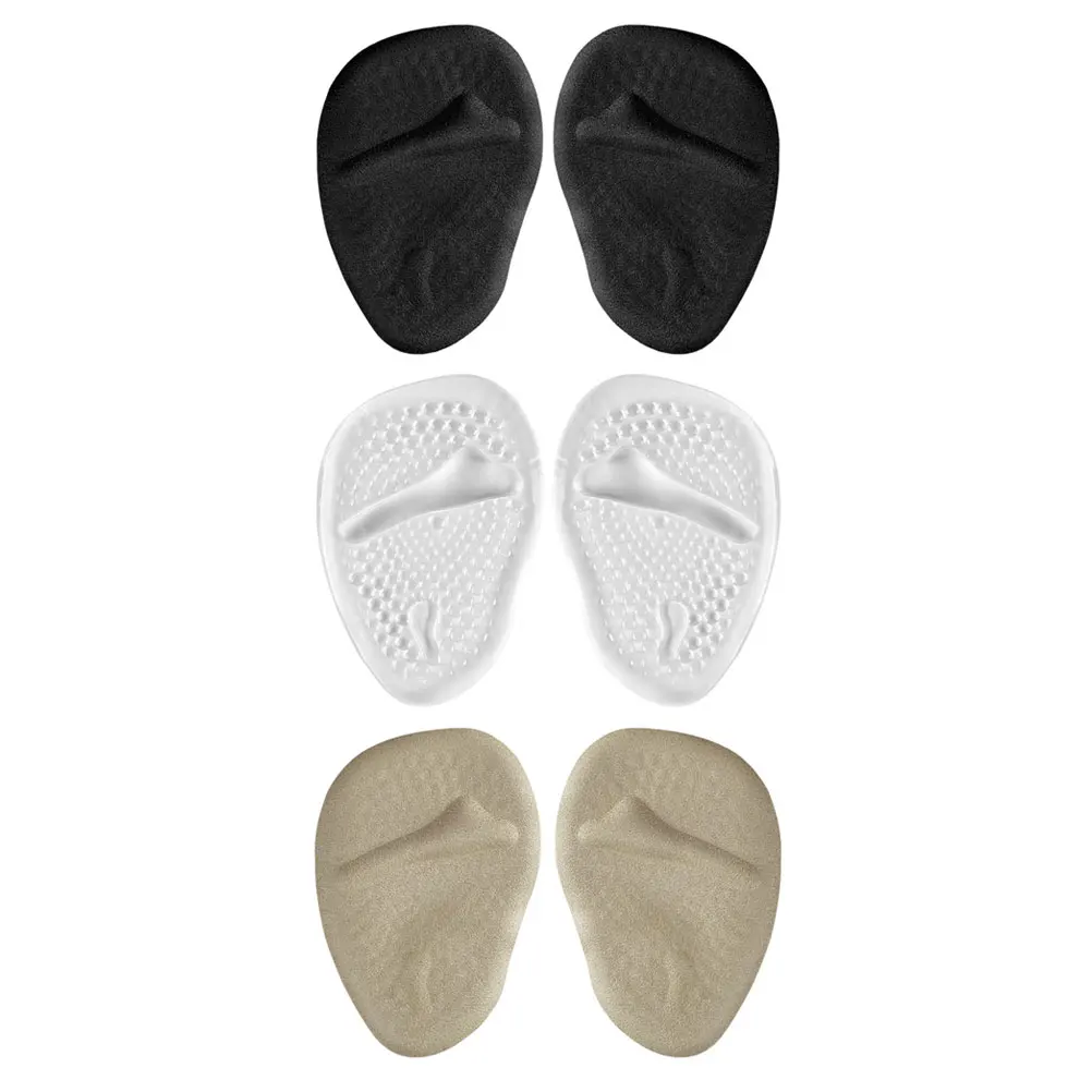 

High Heel Insoles Forefoot Shoe Pads 3 Pairs Skin-friendly Inserts Anti-slip Gel Lightweight Compact Impact-resistant Foot