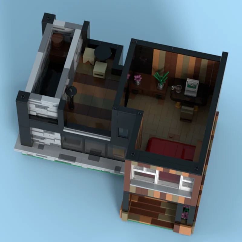 Moderne Häuser neue Moc Bausteine Modernes Haus Technologie Modulare Ziegel Modell Geschenke Weihnachten Spielzeug DIY Sets Montage!