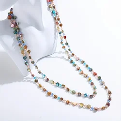 Bohemian Puka Colorful Shell Pendant Necklace Choker Boho Jewelry Collar Bead Long Double Layered Women Necklace Accessories