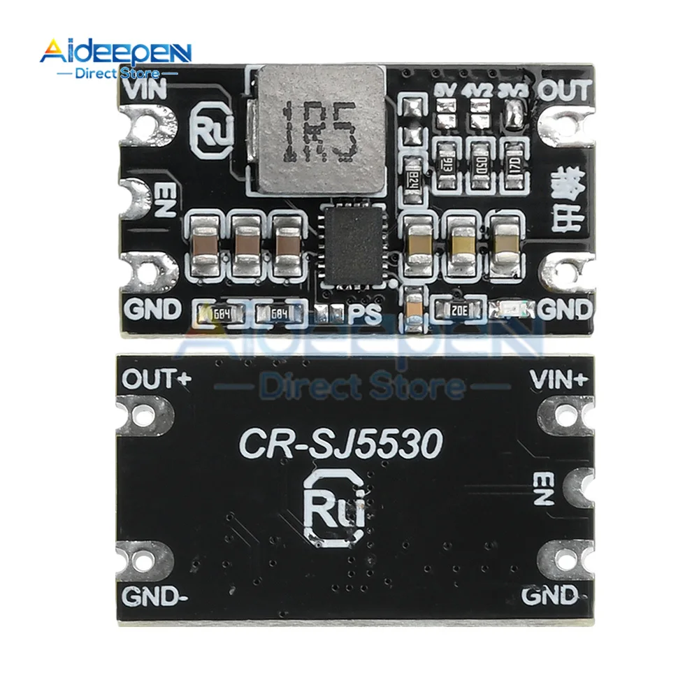 3A Mini DC-DC باك محول خفض الجهد لوحة تركيبية 1.8 فولت-5.5 فولت إلى 3.3 فولت/4 فولت/5 فولت تيار مستمر تيار مستمر الجهد المنظم لوحة دارات مطبوعة وحدة باك الطاقة