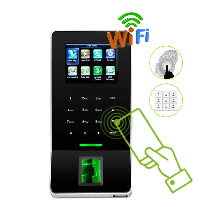 ZKTeco F22 WiFi Biometric Fingerprint RFID Access Control System Time Recording Machine Smart Door Access Control for Security