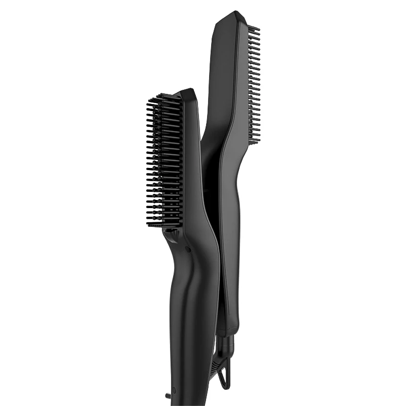 Cheap Wholesale New Multi-functional Straight Curl Dual-purpose Hair Straightener Curling Iron Negative Ion Straight Hair Comb
