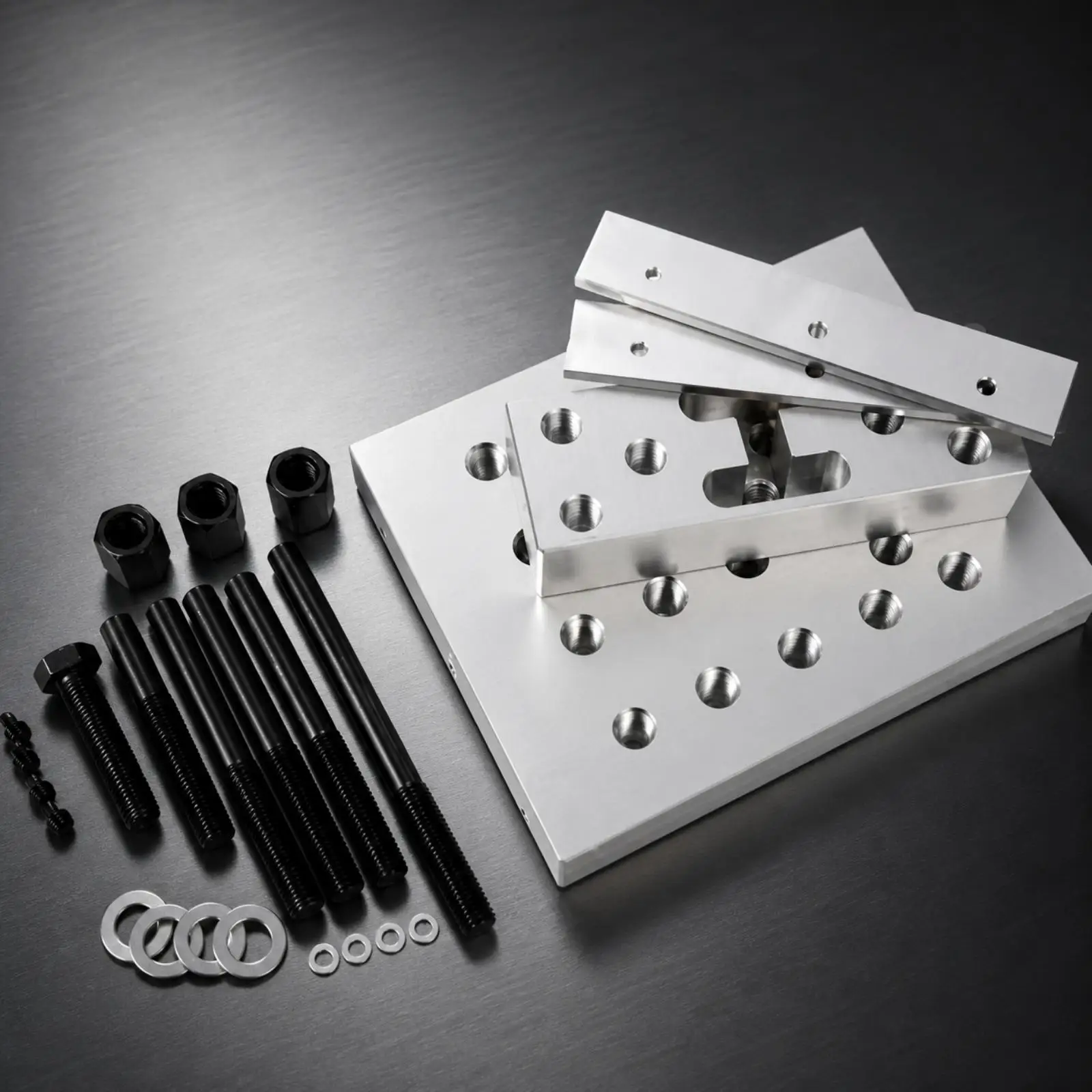 Vehicle Repair Fixture Sturdy Multifunctional Automotive Press Support Bracket Aluminum Alloy Press Bracket with Threaded Rods