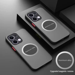 For Oppo Reno 13 Pro 5G Case Luxury Skin Feeling Magnetic Silicone Back Cover For Oppo Reno13 13Pro 5G Shockproof Bumper Funda