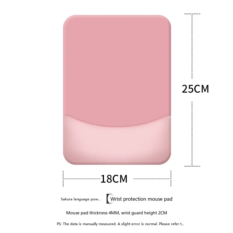 Silikon-Handgelenkauflage Mauspad Quadratische Form 5 Farben Rutschfeste Schreibtischunterlage Büro Gaming Ergonomisch – Detail 3
