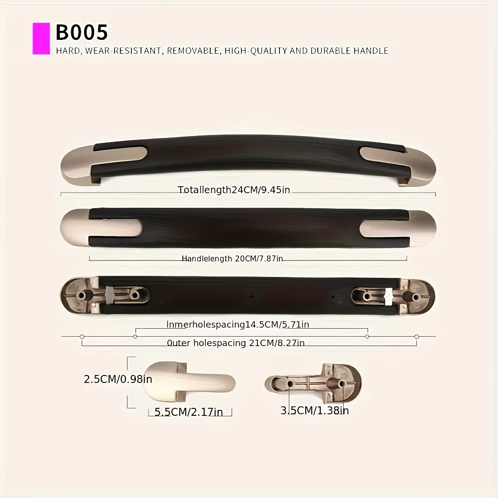 قطع غيار وإصلاح لمقابض الأمتعة ومقابض حقائب السفر.