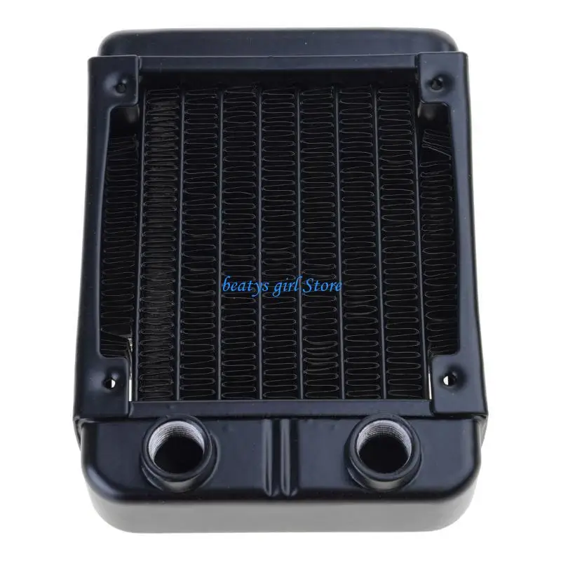 C7AB DIY Liquid Cooling System High-Density Fins 8-Row Tubes Aluminum Radiator for Computer Water Cooling System 90mm/3.54in