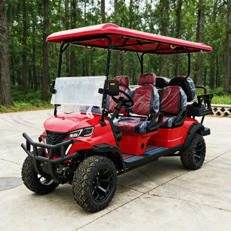 

Продается китайский электрический гольф-кар 5000W/7000W с CE, звуковой системой, внедорожными шинами, передним бампером и сиденьем с подголовником