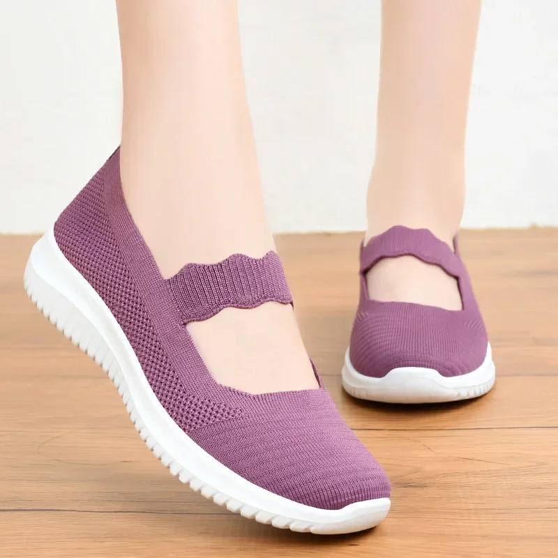 Women Casual Shoes  Breathable Fly Weave Casual Shoes Women Loafers Women Comfort Flat Shoes zapatos para mujer 2024