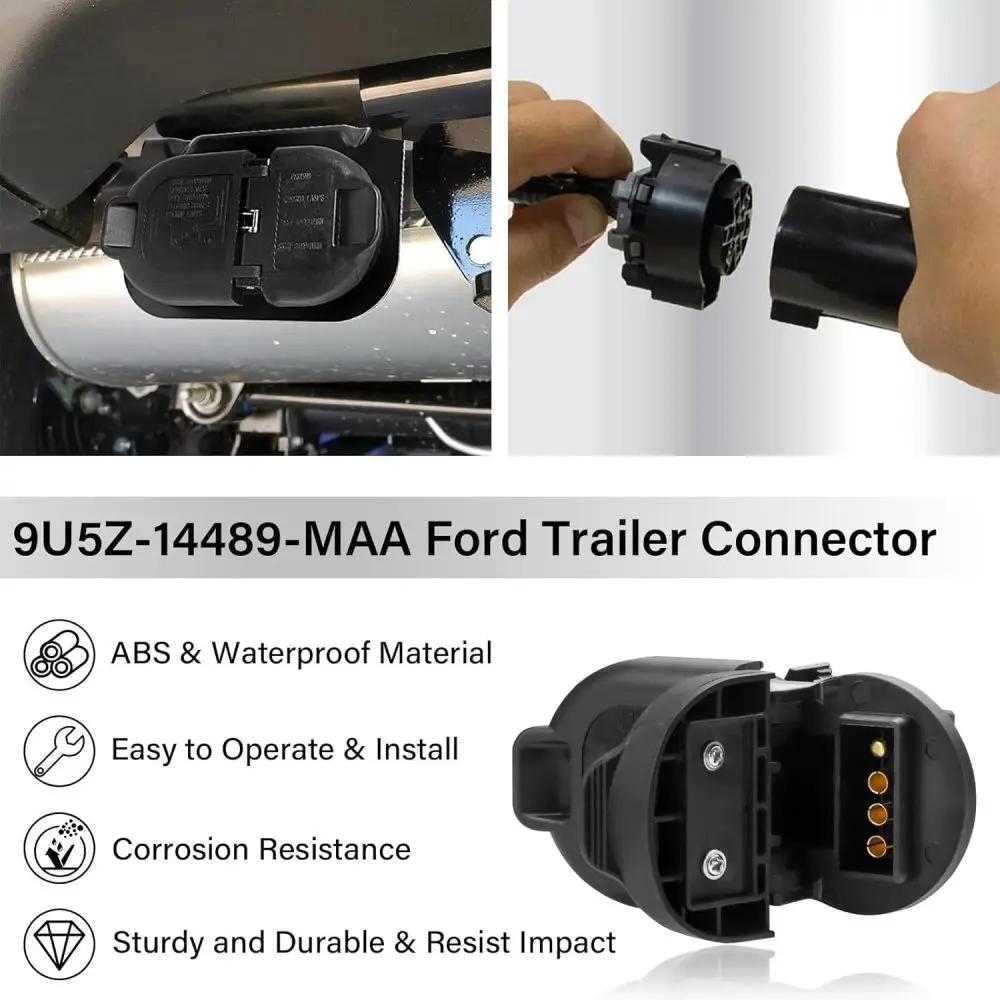 Universal Trailer Towing Socket 4 Pin 7 Pin Adapter For Ford F150 F250 F350 Electrical Wiring Plug Connector Hardware Repair