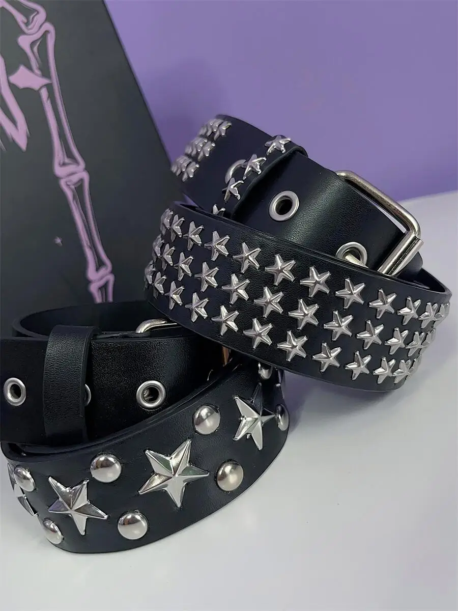

Men Women Unisex Y2K Girl Rhinestone Belts Gothic Lolita Punk Harajuku skull belt waistband Steampunk cosplay party belt gifts