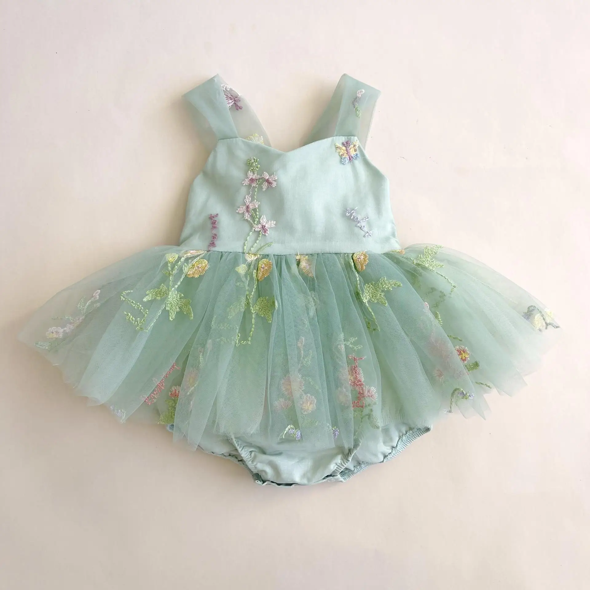 Macacão de impressão doce para bebês recém-nascidos, criança, mangas curtas, vestido de princesa infantil, roupas de irmã, verão