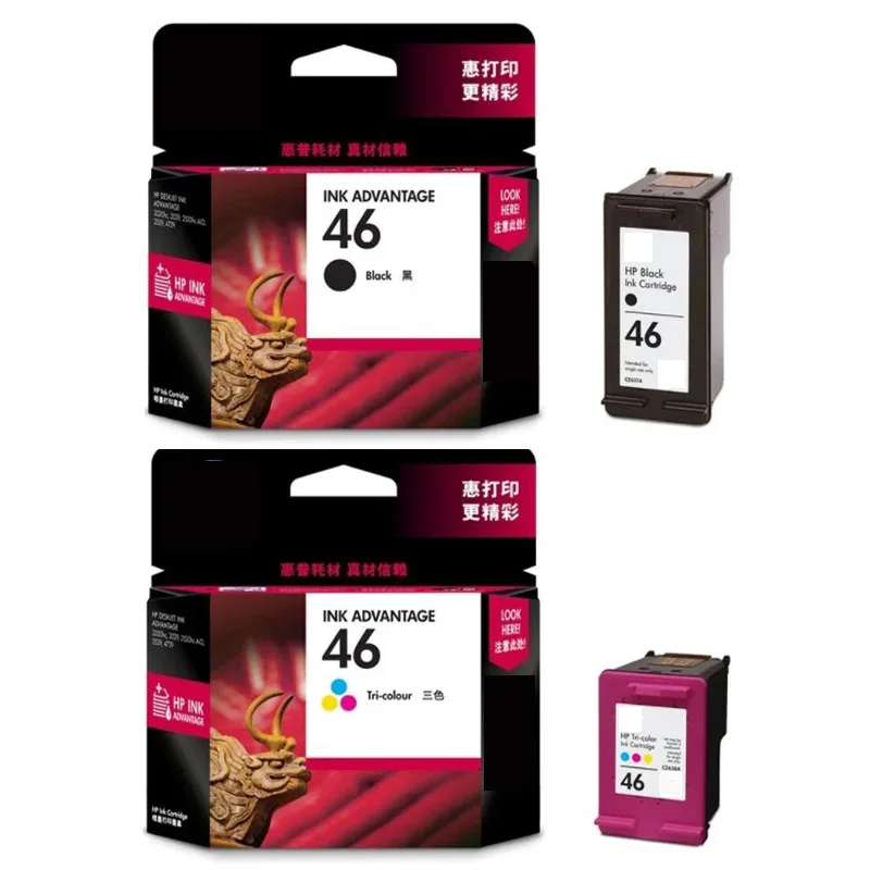 Original New CZ638A CZ637A 46 Ink Cartridge Compatible for HP 2020hc 2520HC 2025hc 2520 2020 2529 4729 2029 Printer