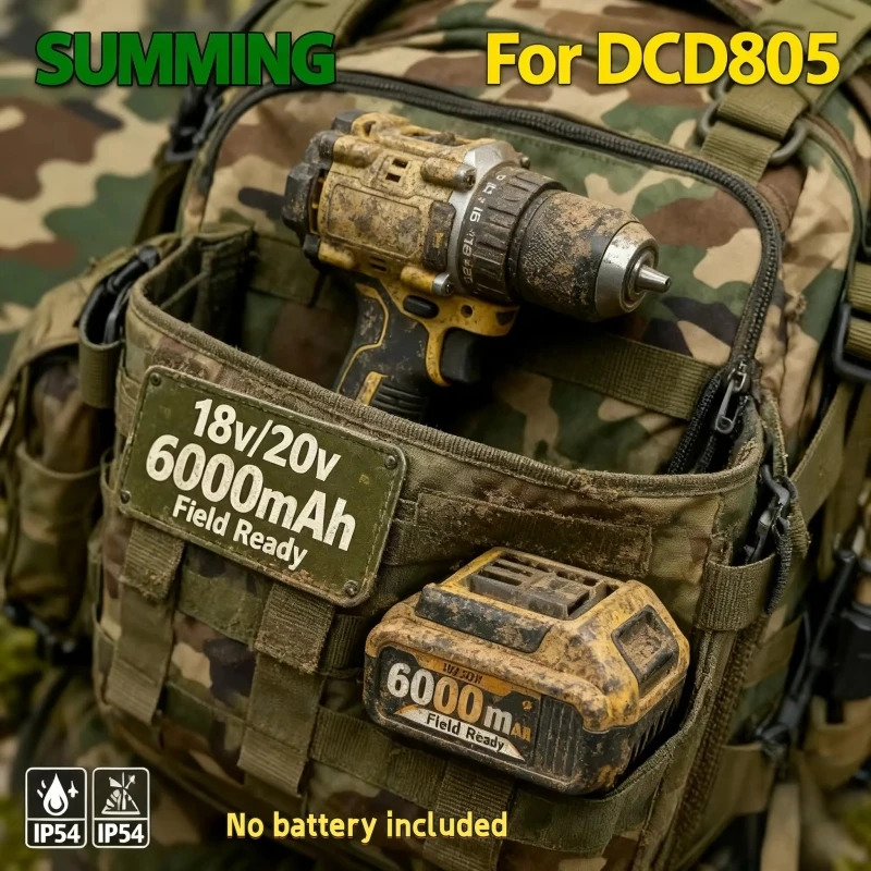 

Lithium Battery 20V RechargeableBrushless Compact ElectricScrewdriver replaceable Hand Drill Impact Drill DCD805 for DCB206