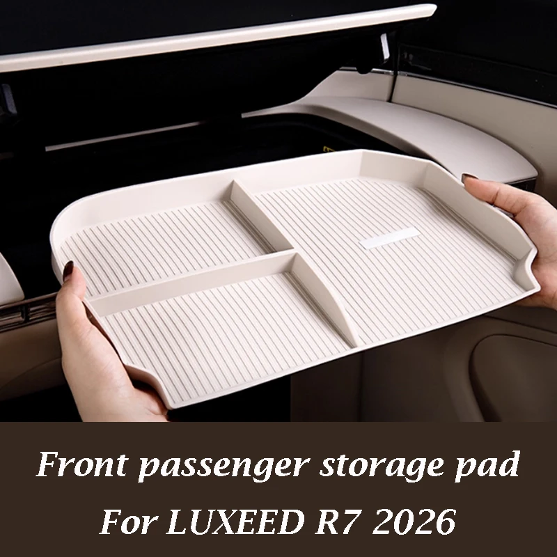 

Для LUXEED R7 2025 2026, передний пассажирский коврик для хранения, силиконовый коврик для хранения внутри автомобиля, автомобильные аксессуары для интерьера