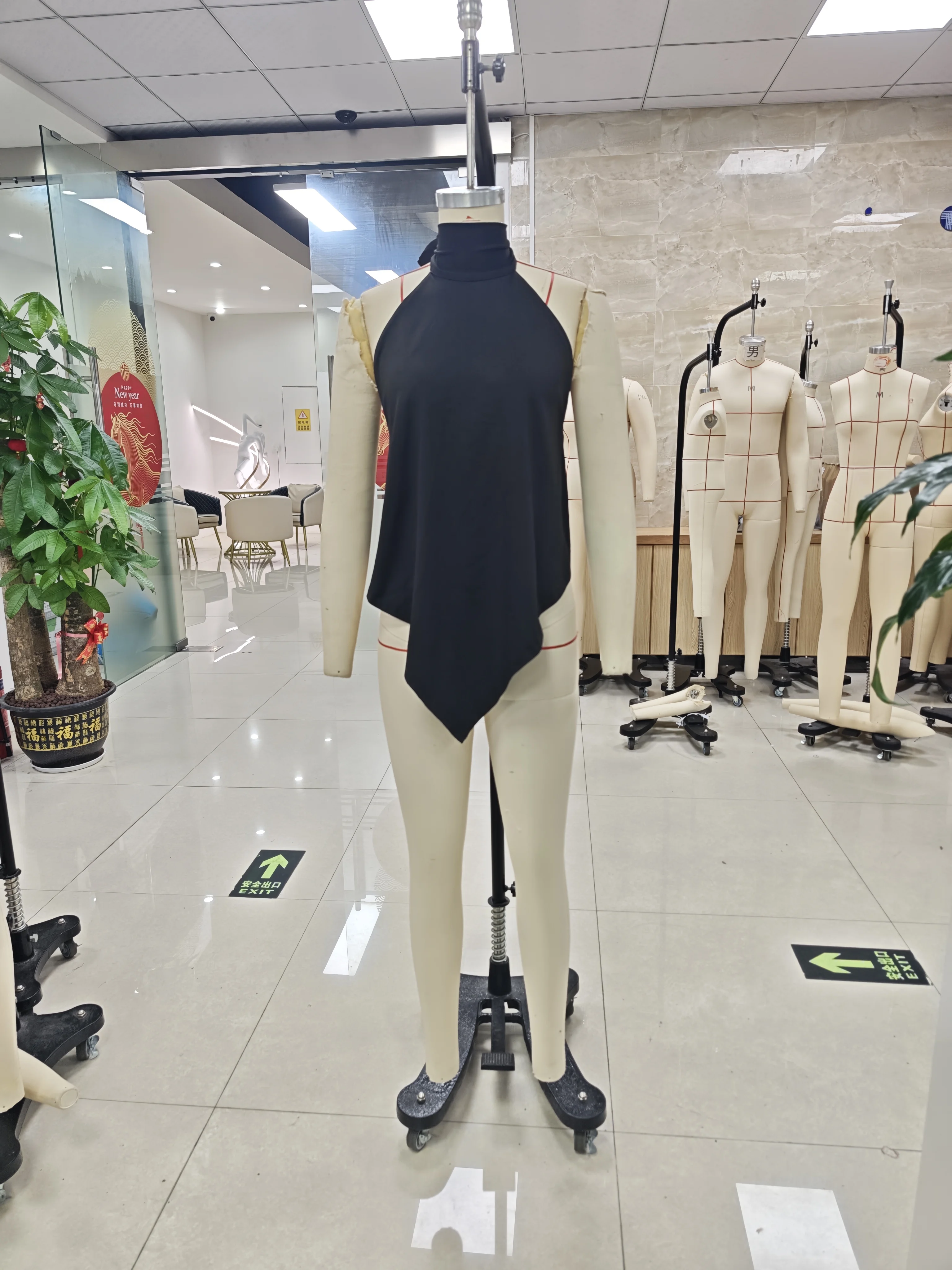 Women’s Halter Tank Tops Summer Solid Color Mock Neck Backless Irregular Hem Going Out Vest
