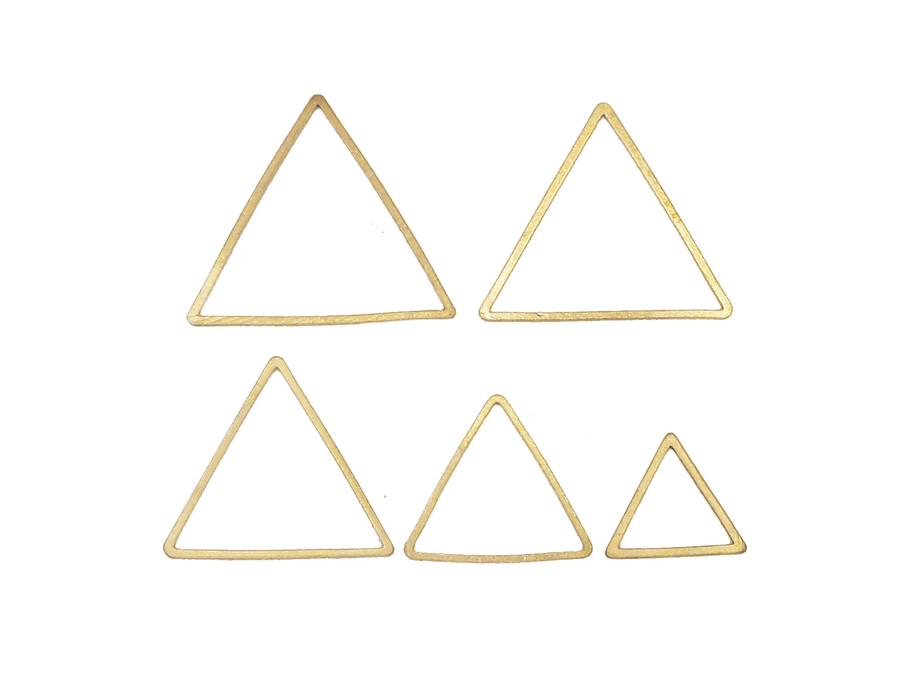 Triangle Earring Charms, Brass Connector, Geometric Brass Charm, DIY Jewelry Making, Earring Findings, 29x1mm R016