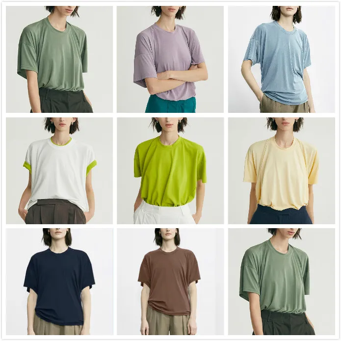 

Классическая футболка Winni из модала с добавлением медного аммония, разноцветная, летняя, женская, модная, повседневная, удобная, топ