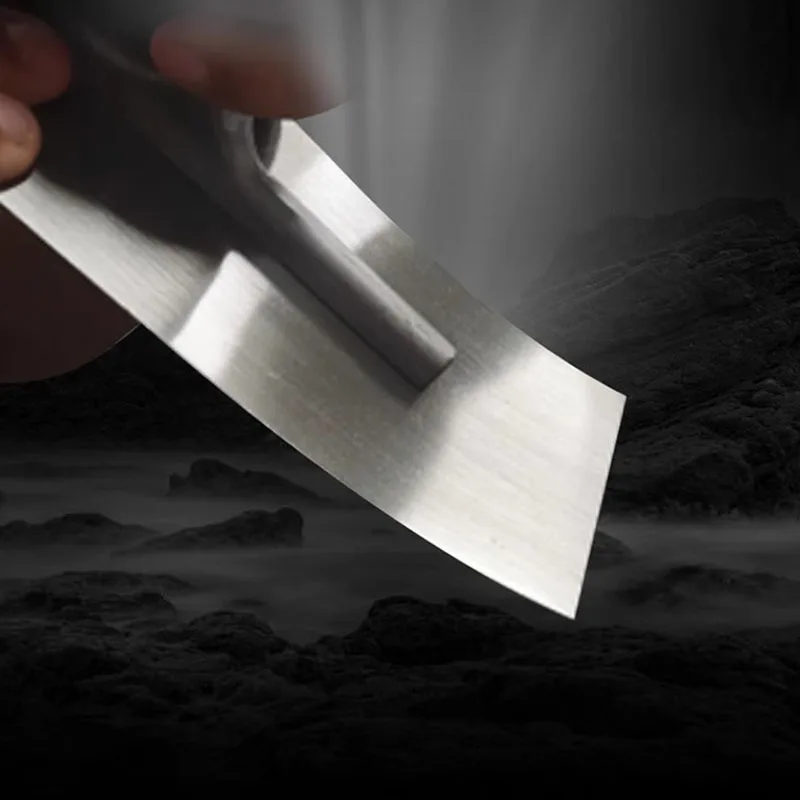 8844 Кельма для штукатурки с лезвием из углеродистой стали и пластиковой ручкой, закругленная передняя строительная шпатель для бетона, инструмент для F