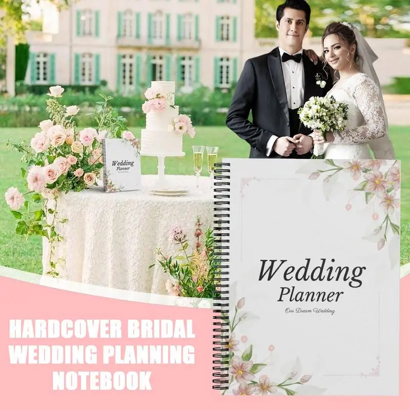 Wedding Planner Bridal Wedding Planner Notebook Hardcover Engagement Organizer Notebook for Newly Engaged Couples Future Brides