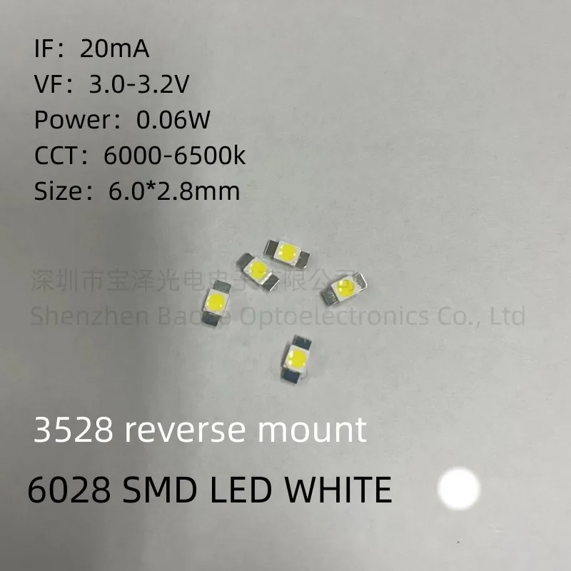 100 Uds./lote 6028 LED blanco rosa rojo amarillo azul verde Teclado mecánico de alta calidad