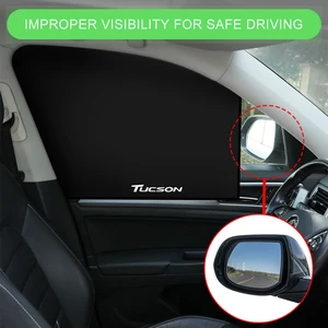 Magnetic Side Car Window Para-Sol, Rear Front Curtain, Hyundai Tucson NX4 IX JM TL 2008 2016 2017 2019 2020 2022 8 Main Sales Curtain Dolly holder Tucson - №5