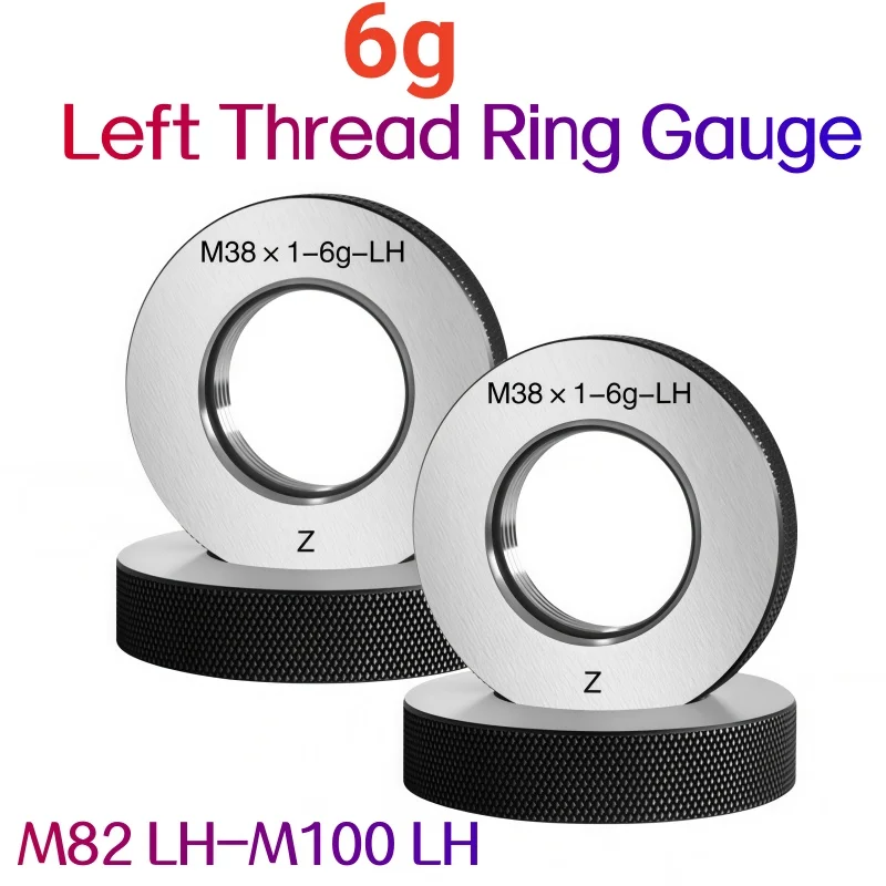 1SET(1*GO+1*NOGO) 6g Accuracy Left Hand M82M83M84M85M86M90M92-M100 LH Non-Standard Thread Ring Gauge Measure Tools M82-M100 LH