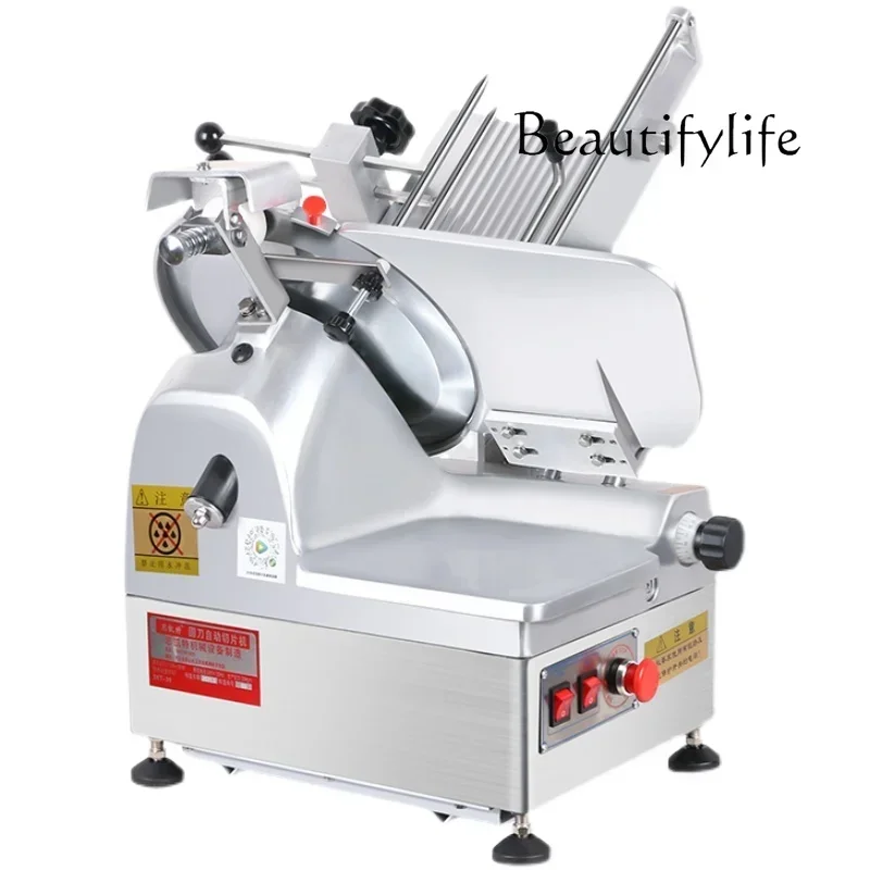 Fully automatic frozen meat commercial fat beef mutton roll meat cutter barbecue hot pot shop electric meat planer