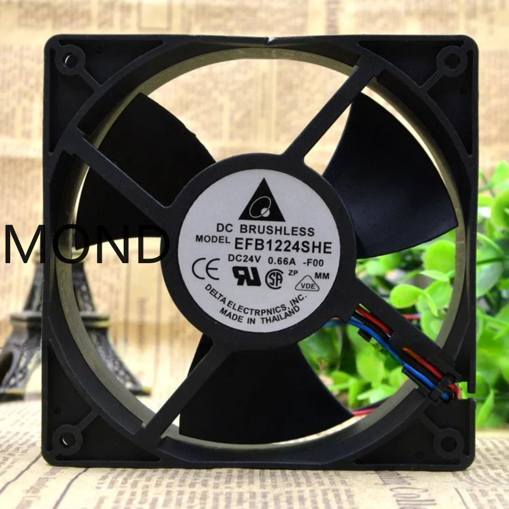 DELTA  EFB1224SHE-T8SB  12038 24V  0.66A  Emerson CT inverter fan EFB1224SHE-F00