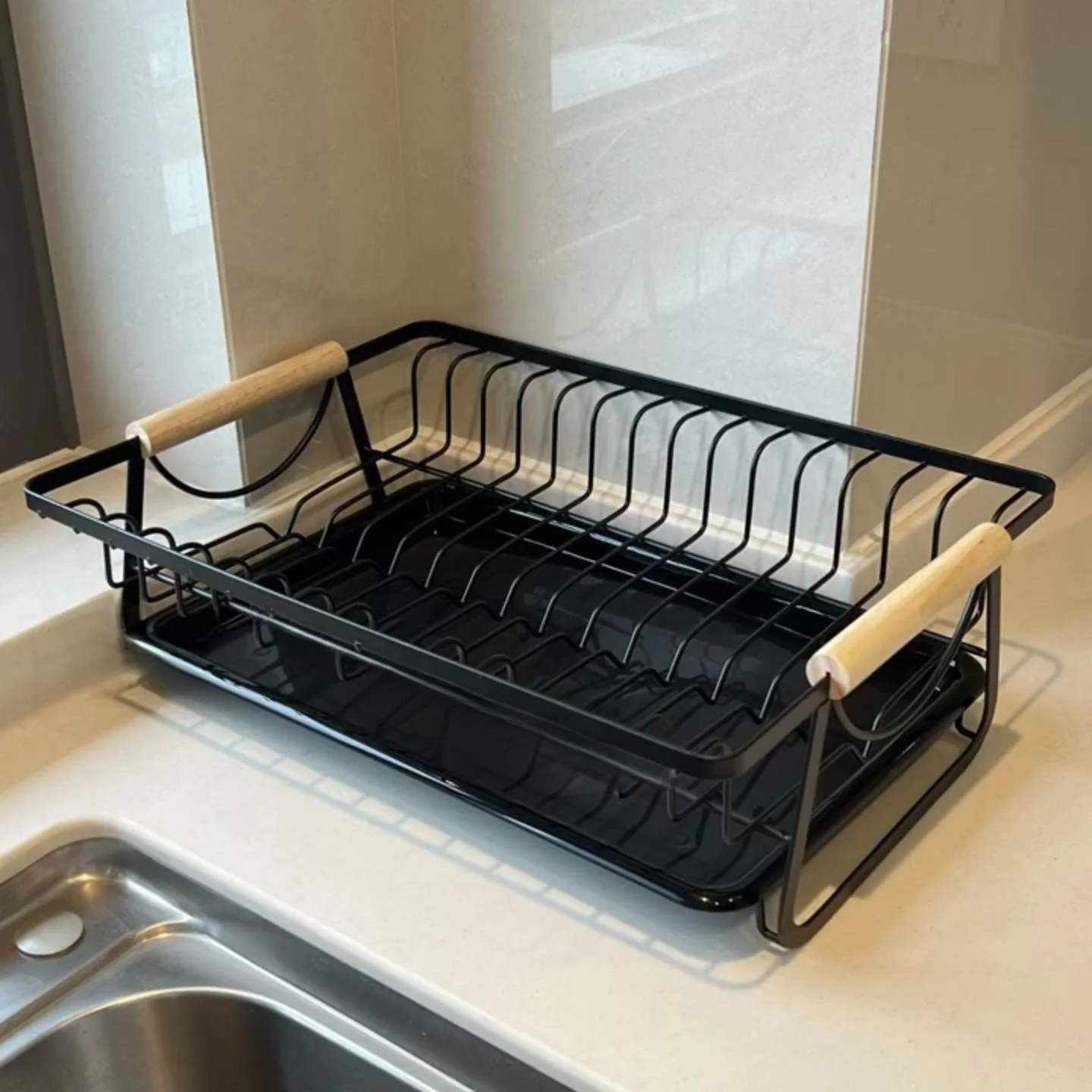 scolapiatti-da-cucina-per-lavello-lavabile-in-lavastoviglie-con-cestello-estraibile-integrato-per-ciotole-e-organizer-per-utensili