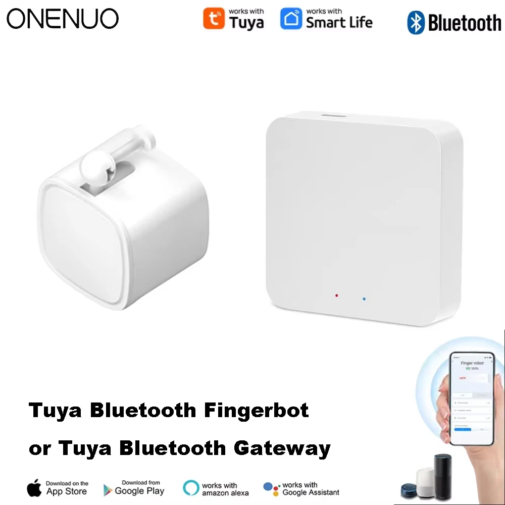 Tuya Bluetooth Finger Robot Switch Button Pusher and Tuya Bluetooth Gateway for Choosing